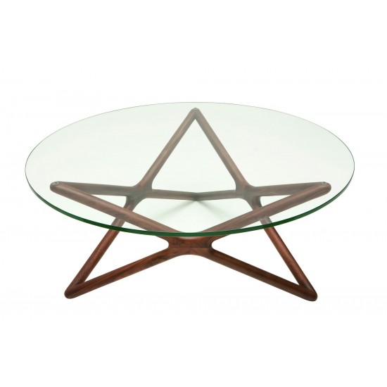 Star Walnut Wood Coffee Table, HGEM370