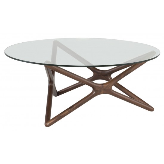 Star Walnut Wood Coffee Table, HGEM370