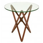 Star Walnut Wood Side Table, HGEM371