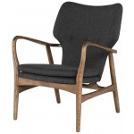 Patrik Dark Grey Fabric Occasional Chair, HGEM554