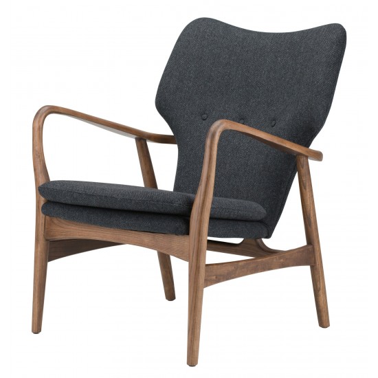 Patrik Dark Grey Fabric Occasional Chair, HGEM554