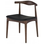 Saal Black Leather Dining Chair, HGEM602