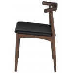 Saal Black Leather Dining Chair, HGEM602