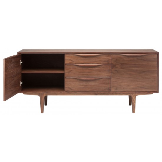 Elisabeth Walnut Wood Media Unit Cabinet, HGEM640