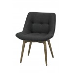 Brie Dark Grey Fabric Dining Chair