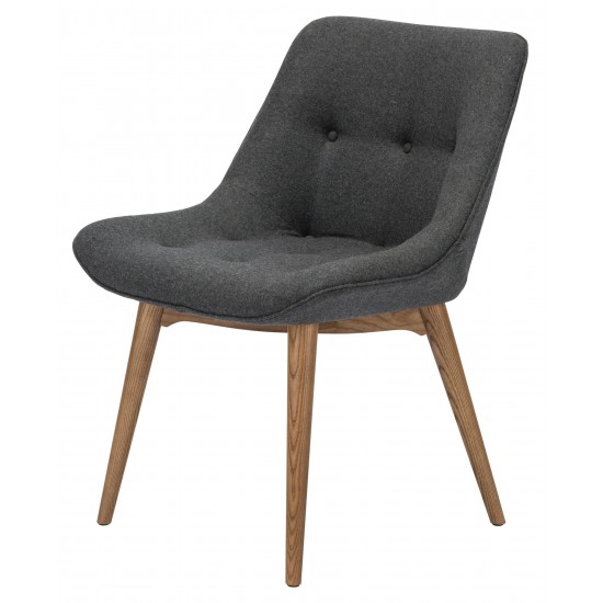 Brie Dark Grey Fabric Dining Chair