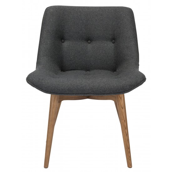 Brie Dark Grey Fabric Dining Chair