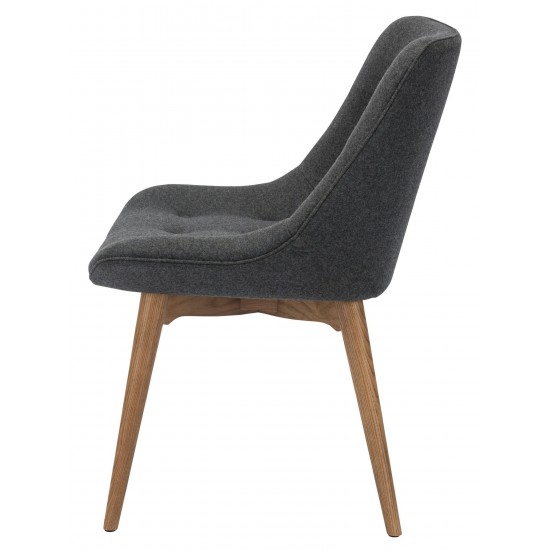 Brie Dark Grey Fabric Dining Chair