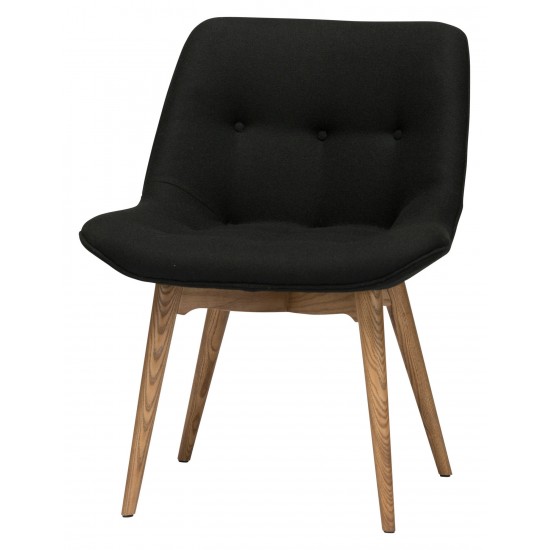 Brie Black Fabric Dining Chair