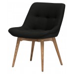 Brie Black Fabric Dining Chair