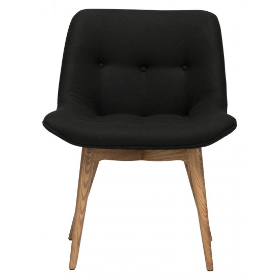 Brie Black Fabric Dining Chair