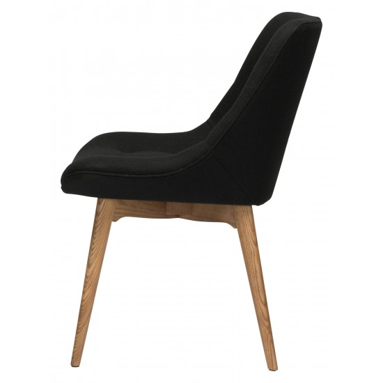 Brie Black Fabric Dining Chair