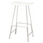 Kirsten White Leather Bar Stool, HGEM651