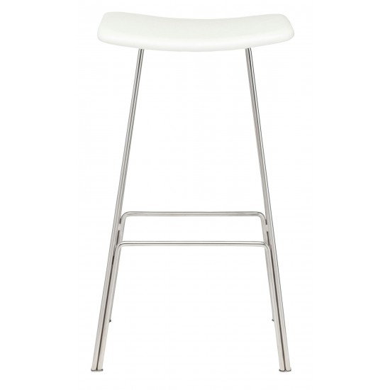 Kirsten White Leather Bar Stool, HGEM651