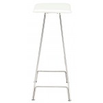 Kirsten White Leather Bar Stool, HGEM651