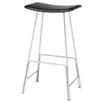 Kirsten Black Leather Bar Stool, HGEM652