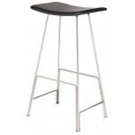 Kirsten Black Leather Bar Stool, HGEM652