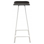 Kirsten Black Leather Bar Stool, HGEM652