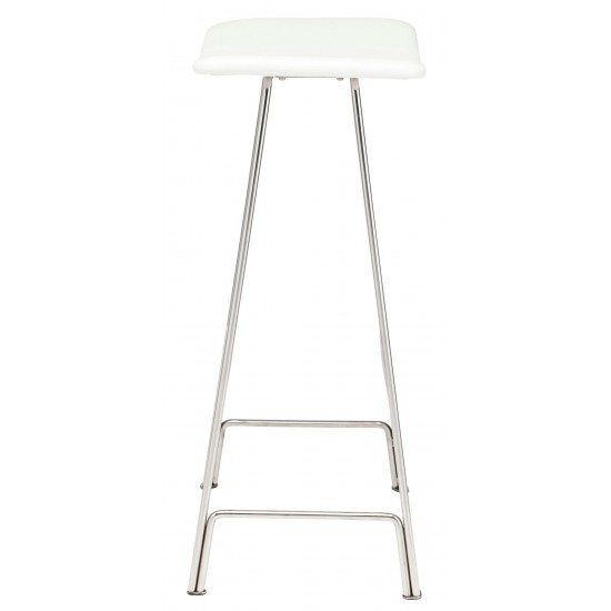 Kirsten White Leather Counter Stool, HGEM665