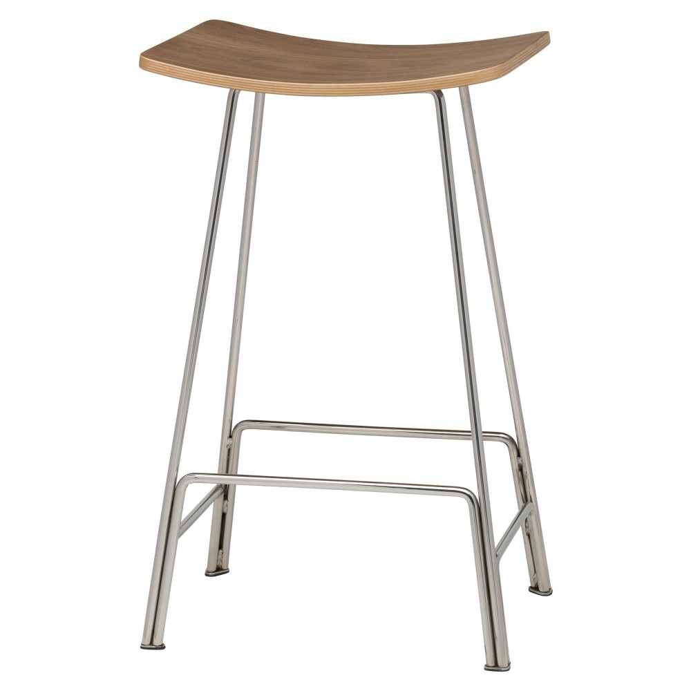 Kirsten Walnut Wood Counter Stool