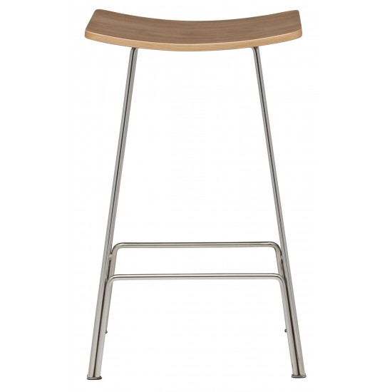 Kirsten Walnut Wood Counter Stool