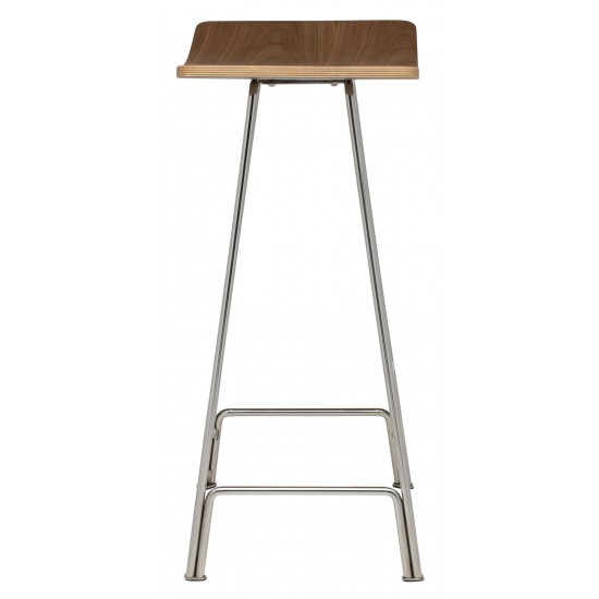 Kirsten Walnut Wood Counter Stool