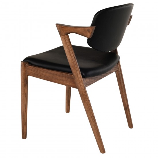 Kalli Black Naugahyde Dining Chair, HGEM744