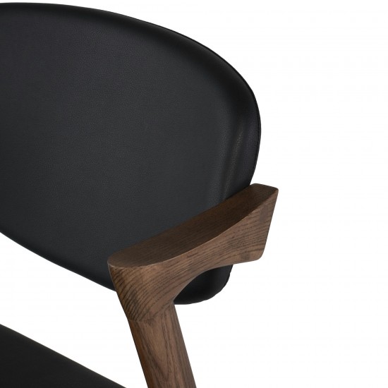 Kalli Black Naugahyde Dining Chair, HGEM744