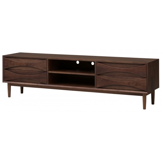 Adele Walnut Wood Media Unit Cabinet