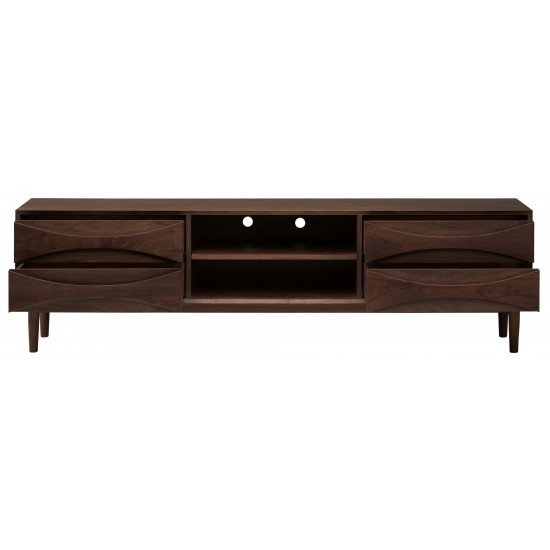 Adele Walnut Wood Media Unit Cabinet