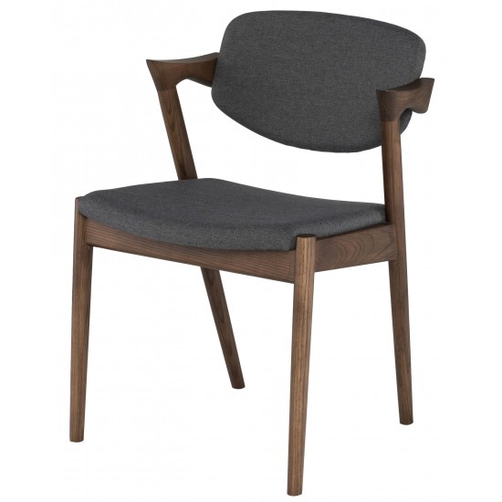 Kalli Dark Grey Fabric Dining Chair