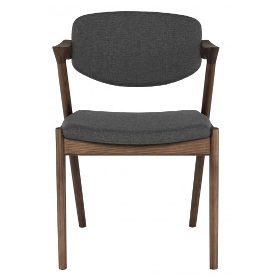 Kalli Dark Grey Fabric Dining Chair