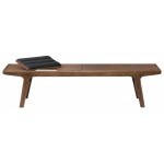 Lucien Black Naugahyde Occasional Bench, HGEM774