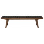 Lucien Black Naugahyde Occasional Bench, HGEM774