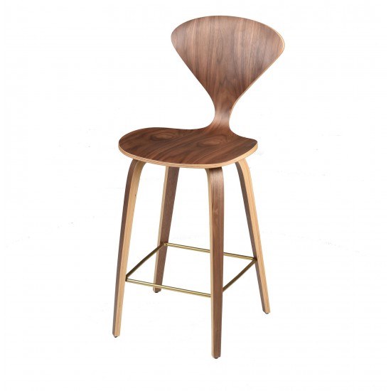 Satine Walnut Wood Counter Stool, HGEM795