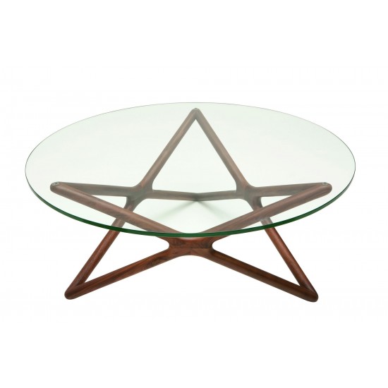 Star Walnut Wood Coffee Table, HGEM821