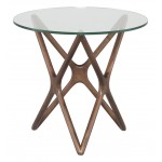 Star Walnut Wood Side Table, HGEM822