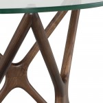 Star Walnut Wood Side Table, HGEM822