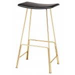 Kirsten Black Leather Bar Stool, HGEM828