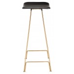 Kirsten Black Leather Bar Stool, HGEM828