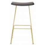 Kirsten Black Leather Bar Stool, HGEM828