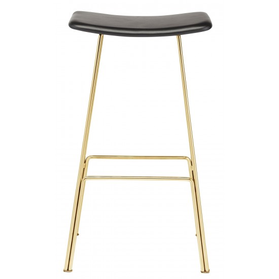 Kirsten Black Leather Bar Stool, HGEM828