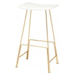 Kirsten White Leather Bar Stool, HGEM829