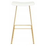 Kirsten White Leather Bar Stool, HGEM829