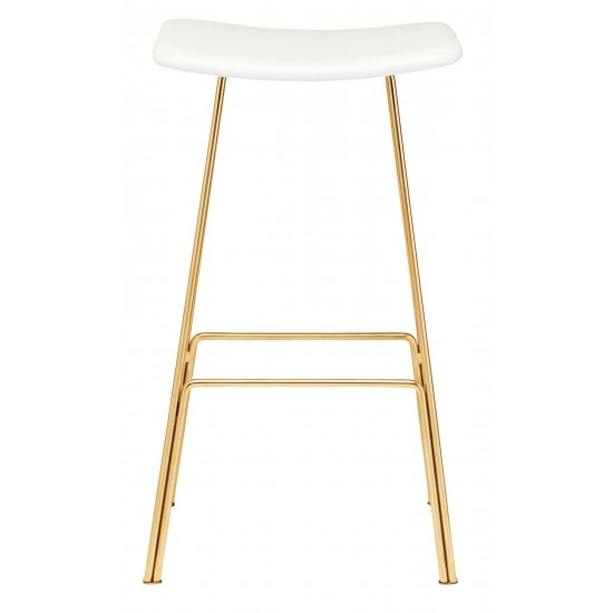 Kirsten White Leather Bar Stool, HGEM829