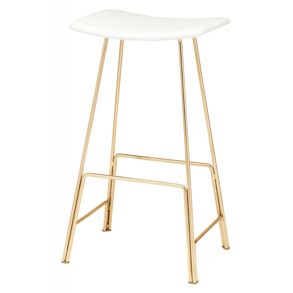 Kirsten White Leather Counter Stool, HGEM831