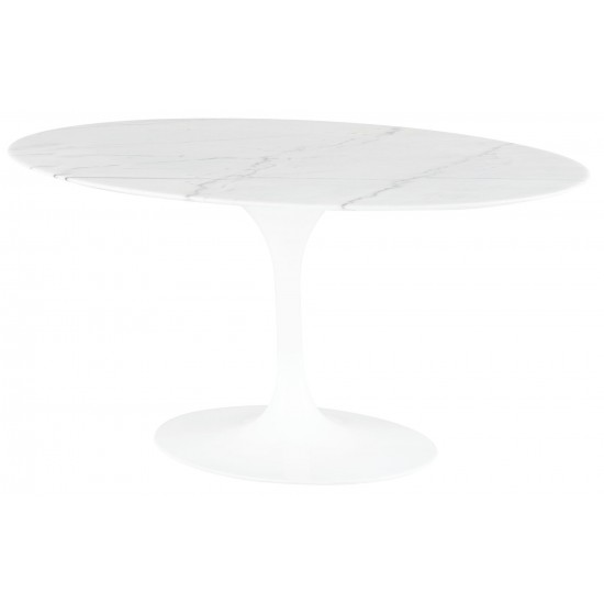 Echo White Stone Dining Table, HGEM853