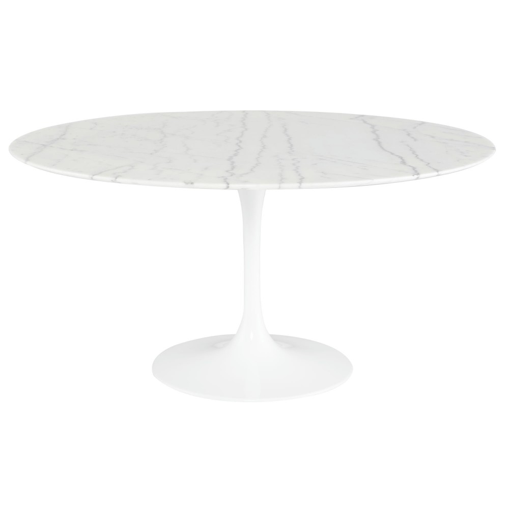 Cal White Stone Dining Table, HGEM857