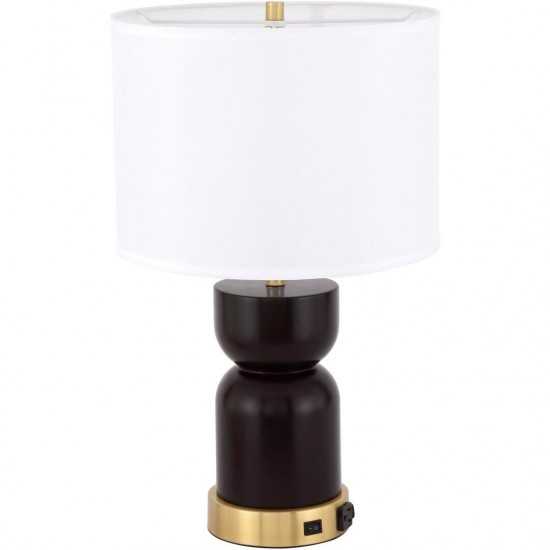 Elegant Decor Jericho 1 Light Brass Table Lamp