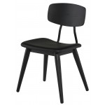 Scholar Black Naugahyde Dining Chair